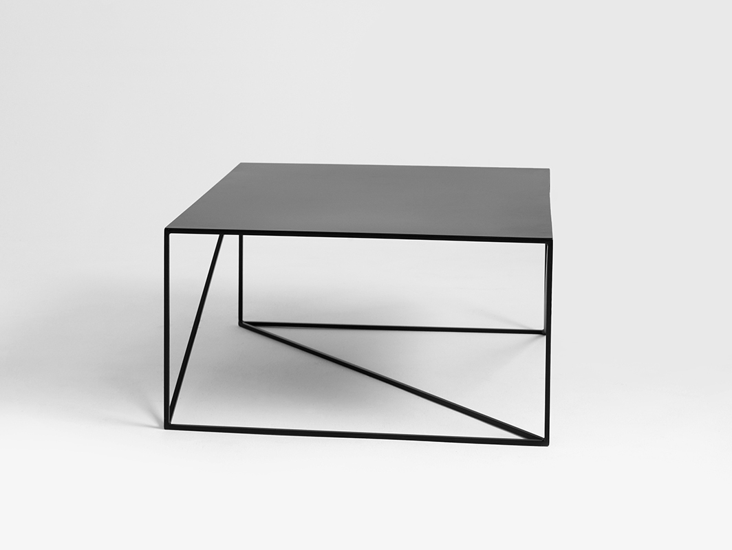 Kijelző MEMO METAL dohányzóasztal 100x100 - fekete MEMO METAL dohányzóasztal 100x100 - fekete