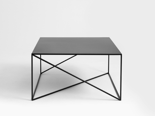 Jelölje be MEMO METAL dohányzóasztal 100x100 - fekete