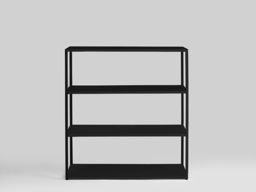 Jelölje be HYLLER METAL könyvespolc 100x110 - fekete