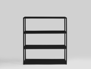HYLLER METAL könyvespolc 100x110 - fekete small 0