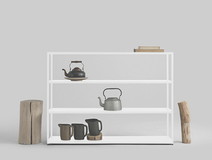 HYLLER METAL 150x110 könyvespolc - fehér small 1