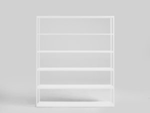 HYLLER METAL könyvespolc 150x180 - fehér small 0