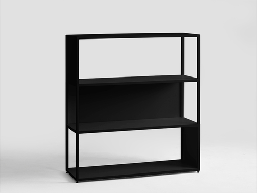 Jelölje be HYLLER SIDE METAL könyvespolc 100x110 - fekete