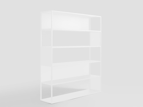 Jelölje be HYLLER SIDE METÁL könyvespolc 150x180 - fehér