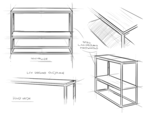 JULITA SOLID WOOD 92-1F konzol - tölgyfa, fehér small 5