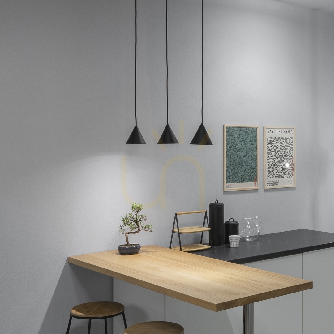 Kilátás Függőlámpa Ideallux A-LINE SP1 D13 fekete GU10 232713 Függőlámpa Ideallux A-LINE SP1 D13 fekete GU10 232713