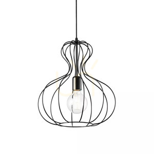 Függőlámpa Ideallux Ampolla SP1 Nero fekete fém 35 cm E27 148502 small 1