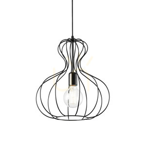 Függőlámpa Ideallux Ampolla SP1 Nero fekete fém 35 cm E27 148502 small 0