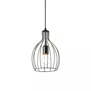 Függőlámpa Ideallux Ampolla SP1 Nero fekete E27 1x60W 20,5 cm 148151 1 Függőlámpa Ideallux Ampolla SP1 Nero fekete E27 1x60W 20,5 cm 148151 small 1
