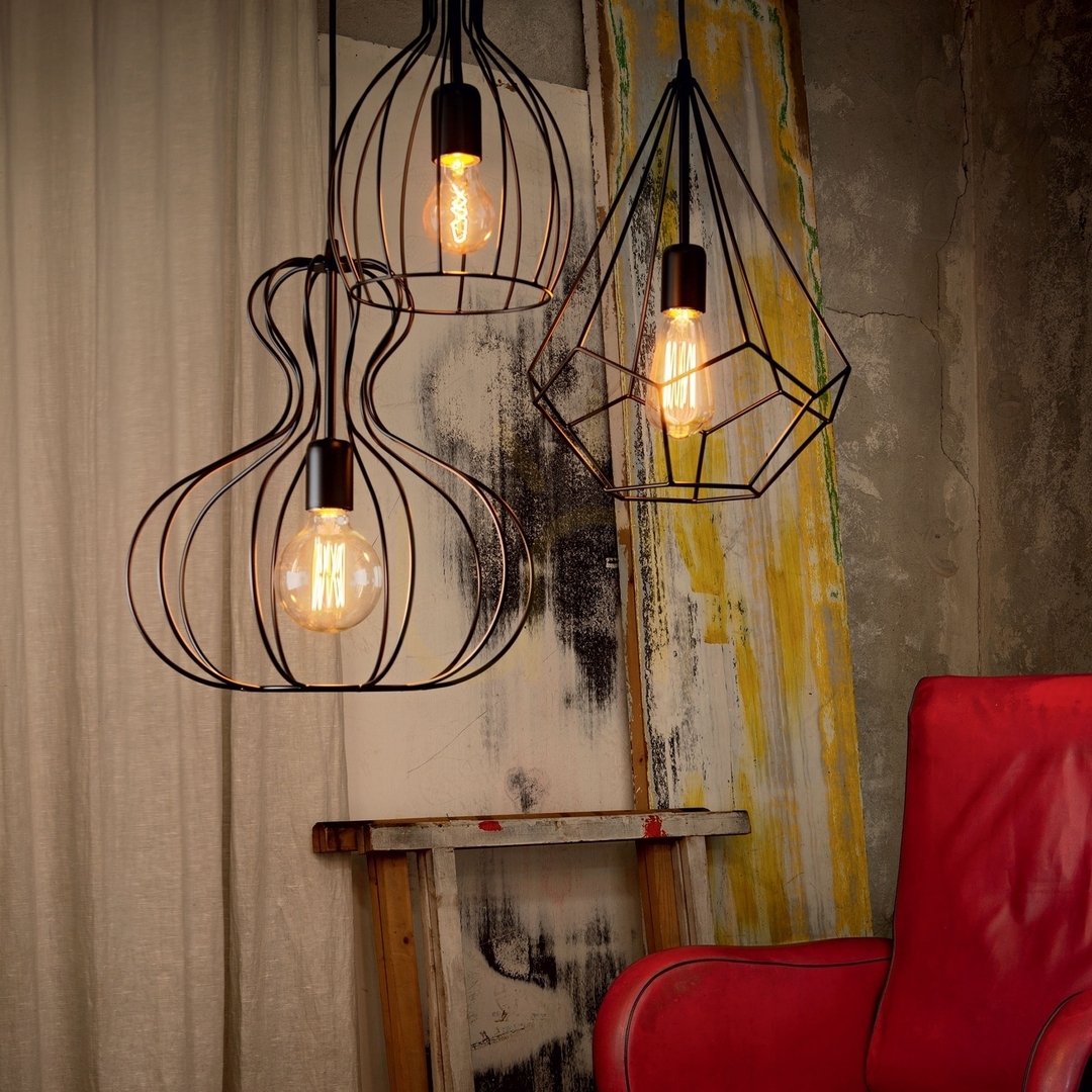 Előnézet Függőlámpa Ideallux Ampolla SP1 Nero fekete E27 1x60W 20,5 cm 148151 Függőlámpa Ideallux Ampolla SP1 Nero fekete E27 1x60W 20,5 cm 148151