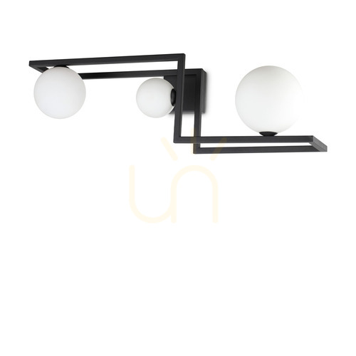 Jelölje be Plafonlámpa Ideallux Angolo PL3 Nero fekete 3xG9 284286