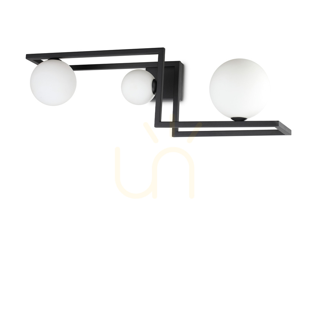 Jelölje be Plafonlámpa Ideallux Angolo PL3 Nero fekete 3xG9 284286 Plafonlámpa Ideallux Angolo PL3 Nero fekete 3xG9 284286