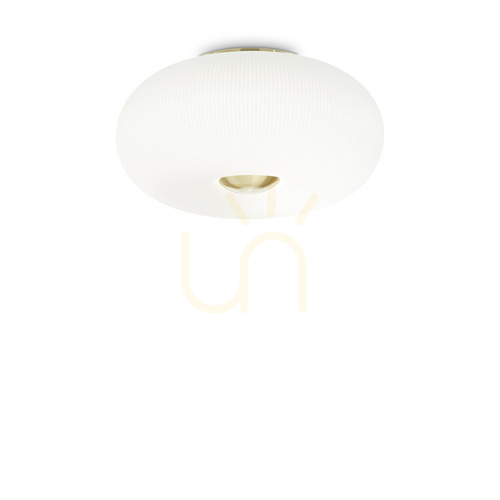 Jelölje be Ideal Lux Arizona PL5 214511 fehér és sárgaréz mennyezeti lámpa 52 cm 5xGX53