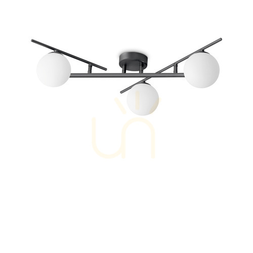 Jelölje be Plafon Ideallux Atlas PL3 Nero fekete mennyezeti lámpa 3xG9 311357