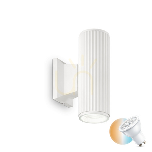 Jelölje be Kültéri fali lámpa Ideallux BASE AP2 BIANCO fehér GU10 2x28W 129457