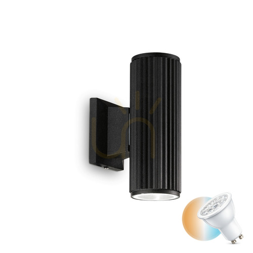 Jelölje be Kültéri fali lámpa Ideallux BASE AP2 NERO fekete GU10 2x28W 129433
