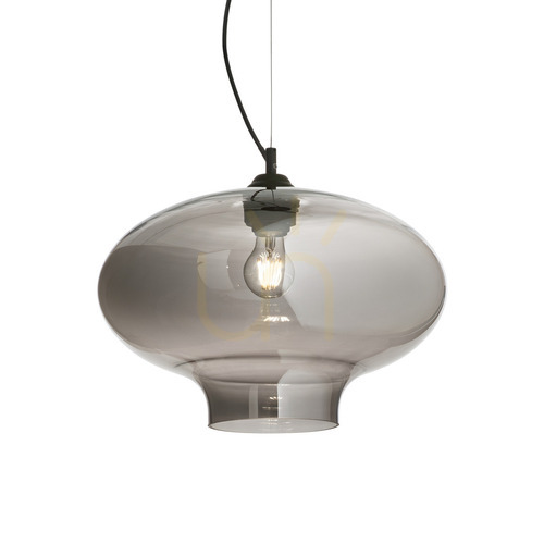 Jelölje be Függőlámpa Ideallux BISTRO SP1 Round Fumé fekete üveg 40 cm 120904