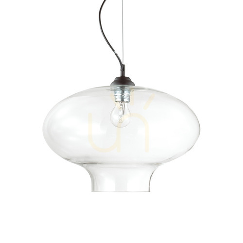 Jelölje be Függőlámpa Ideallux BISTRO SP1 Round átlátszó fekete üveg E27 40 cm 120898