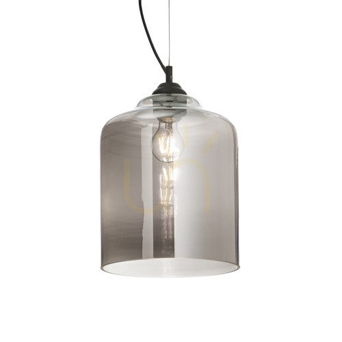 Jelölje be Függőlámpa Ideallux BISTRO SP1 SQUARE FUME fekete üveg E27 24 cm 112312