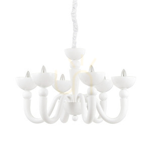 Függőlámpa Ideallux Bon Bon SP6 Bianco fehér 6xE14 80 cm 093994 small 0