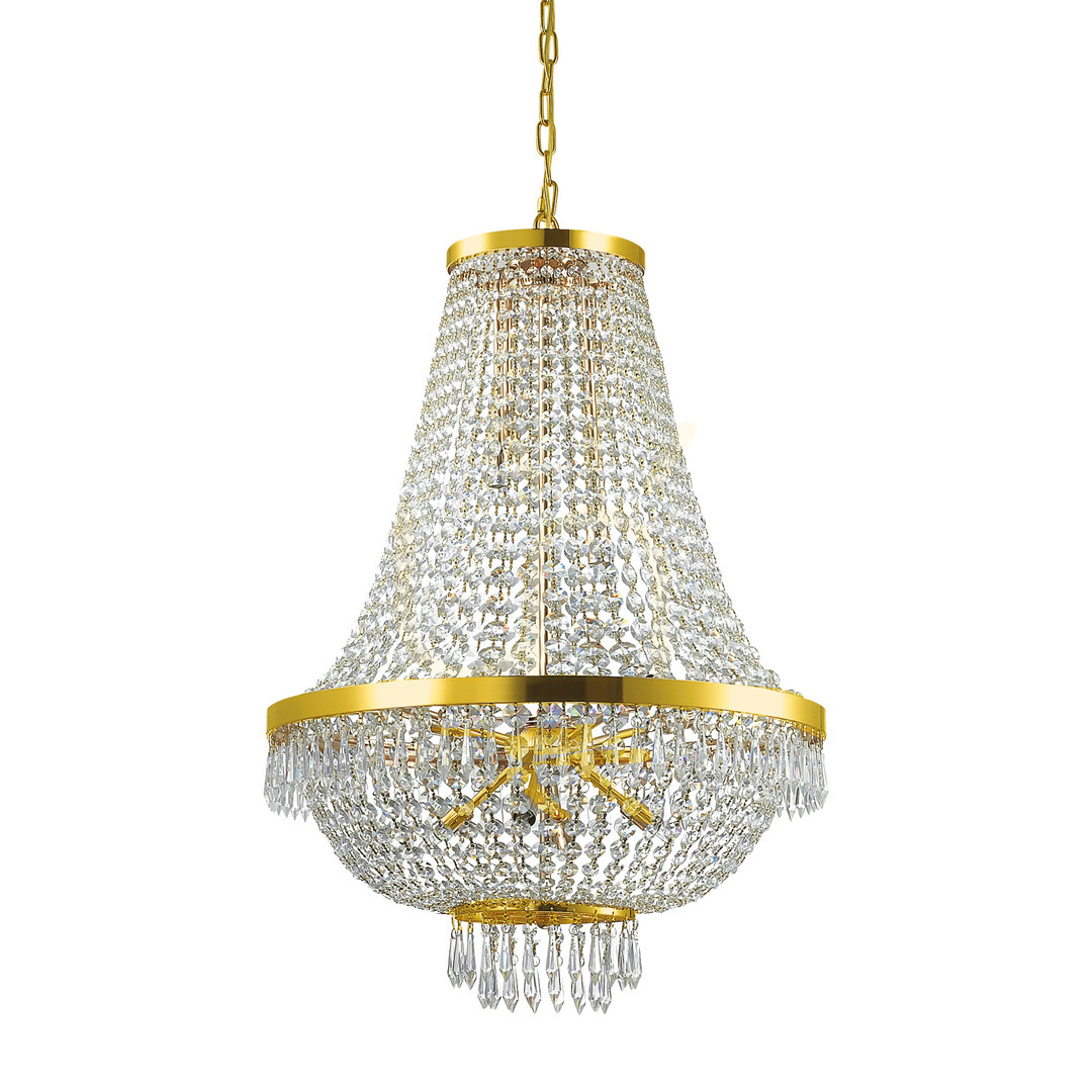 Jelölje be Függőlámpa Ideallux Caesar SP12 ORO arany kristály 12xG9 55 cm 114743 Függőlámpa Ideallux Caesar SP12 ORO arany kristály 12xG9 55 cm 114743