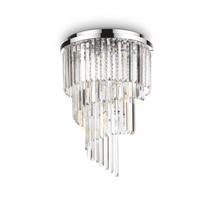 Plafon Ideallux Carlton PL12 Cromo króm kristály 12xE14 50 cm 168937 small 1