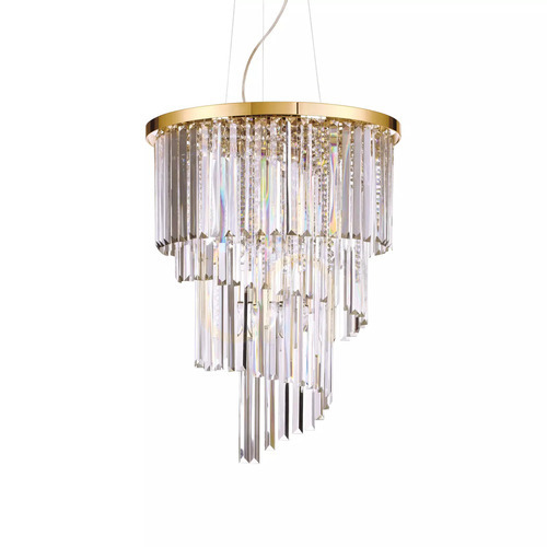 Jelölje be Függőlámpa Ideallux Carlton SP12 Oro arany kristály 50 cm 213521