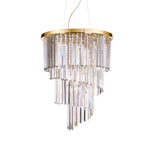Jelölje be Függőlámpa Ideallux Carlton SP12 Oro arany kristály 50 cm 213521