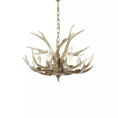Jelölje be Függőlámpa Ideallux Chalet SP6 bézs 6xE14 67 cm 115498