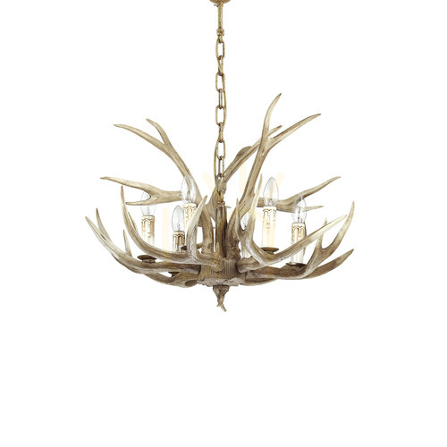Jelölje be Függőlámpa Ideallux Chalet SP6 bézs 6xE14 67 cm 115498