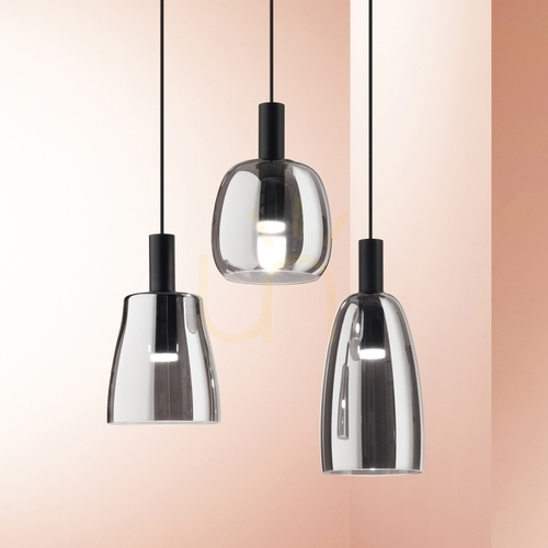 Jelölje be Függőlámpa Ideallux COCO-1 SP 275581 fekete üveg LED 7W 15 cm