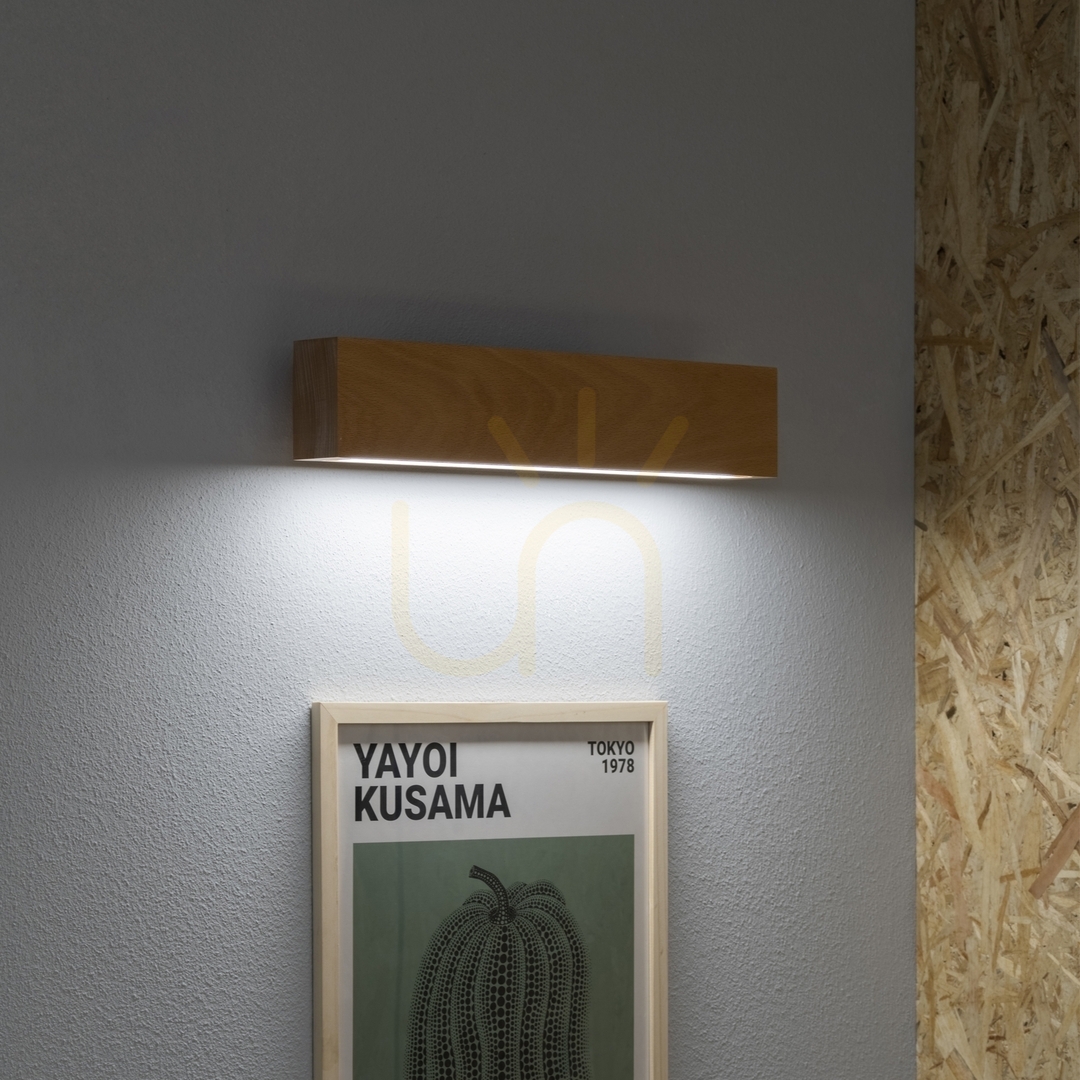 Kilátás Fali lámpa Ideallux CRAFT AP D40 fekete fa LED 12W 284477 Fali lámpa Ideallux CRAFT AP D40 fekete fa LED 12W 284477