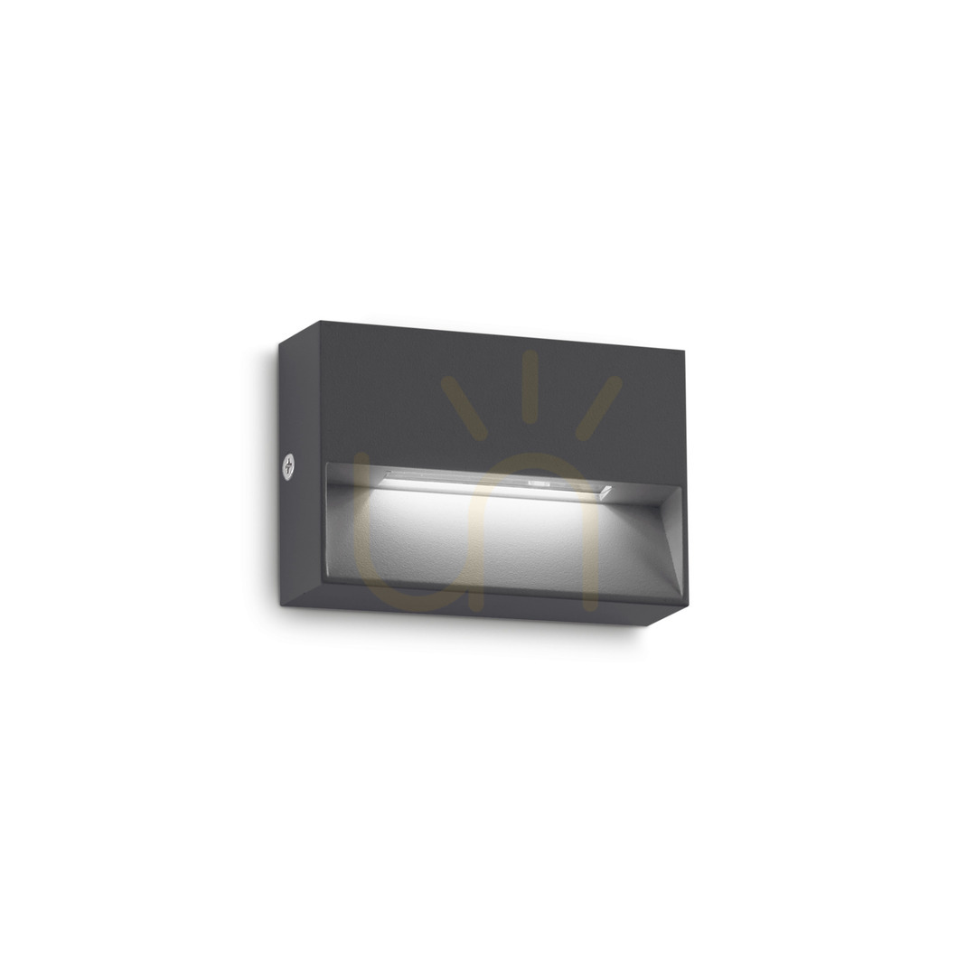 Jelölje be Kültéri fali lámpa Ideallux Dedra AP Small antracit LED 1.5W 328645 Kültéri fali lámpa Ideallux Dedra AP Small antracit LED 1.5W 328645