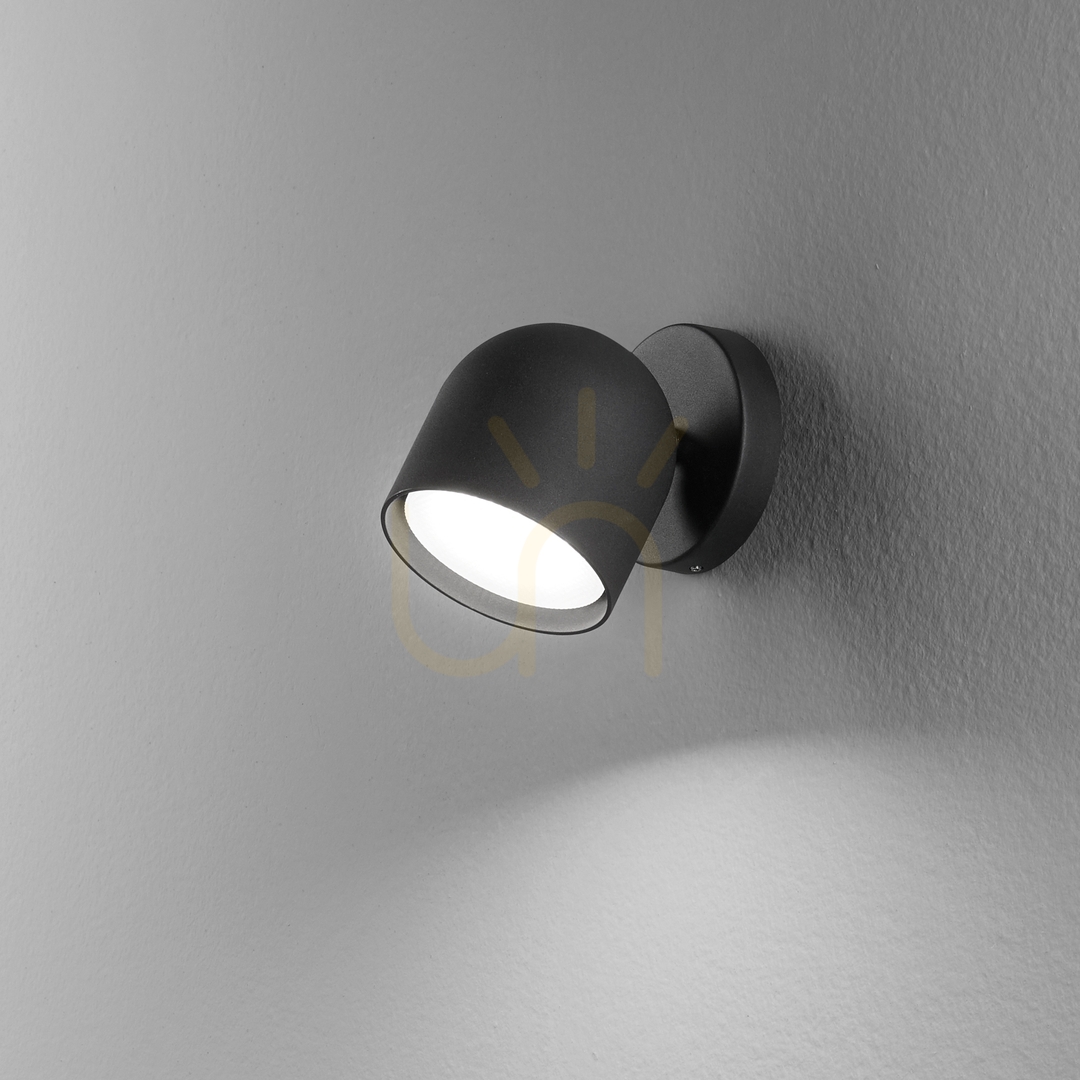 Kilátás Fali lámpa Ideallux DODO AP1 NERO fekete GX53 314099 Fali lámpa Ideallux DODO AP1 NERO fekete GX53 314099