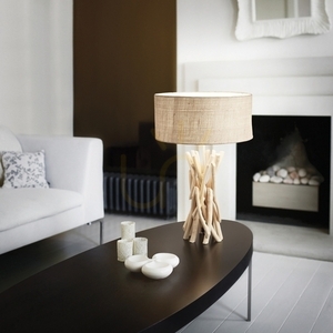 Asztali lámpa Ideallux Driftwood TL1 fa-szövet E27 40 cm 129570 small 2