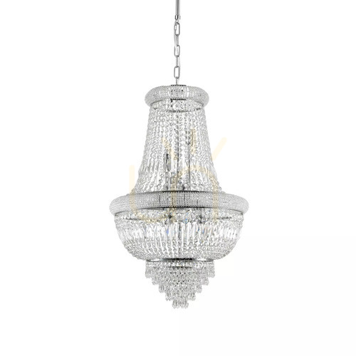 Jelölje be Függőlámpa Ideallux Dubai SP10 Cromo króm kristály 10xE14 52 cm 215969