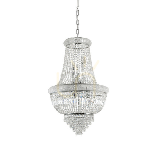 Jelölje be Függőlámpa Ideallux Dubai SP10 Cromo króm kristály 10xE14 52 cm 215969