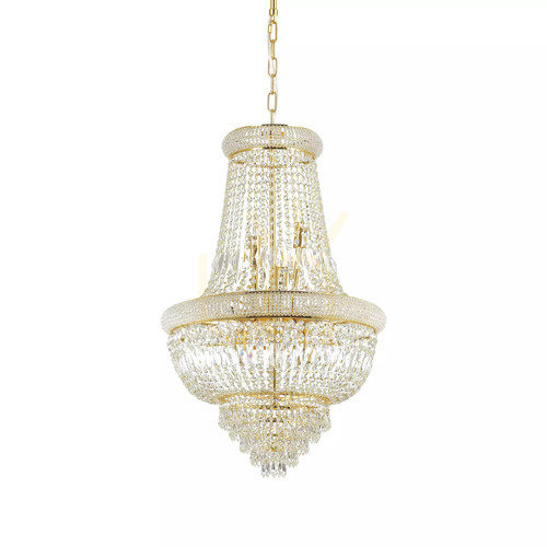 Jelölje be Függőlámpa Ideallux Dubai SP10 207216 sárgaréz kristály 10xE14 52 cm