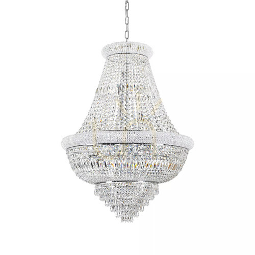 Jelölje be Függőlámpa Ideallux Dubai SP24 Cromo króm kristály 24xE14 80 cm 243597