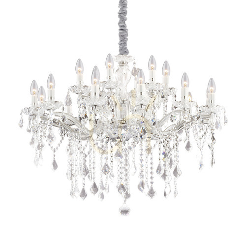 Jelölje be Függőlámpa Ideallux Florian SP18 Cromo króm kristály 86 cm 075150