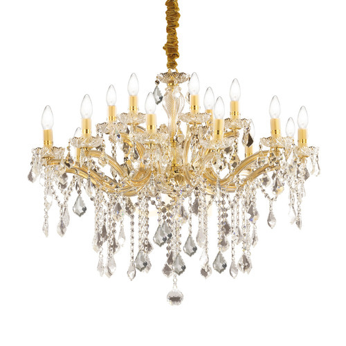 Jelölje be Függőlámpa Ideallux Florian SP18 ORO arany kristály 86 cm 075181