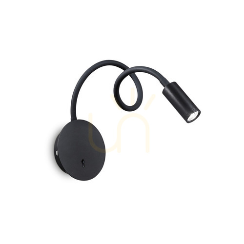 Jelölje be Fali lámpa Ideallux Focus Flexi fekete LED 3,5W 203195