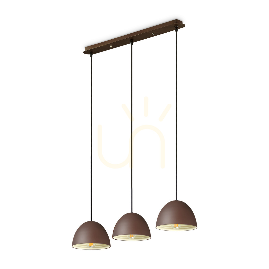 Jelölje be Függőlámpa Ideallux FOLK SP3 COFFEE 174235 rozsdás 3xE27 72 cm Függőlámpa Ideallux FOLK SP3 COFFEE 174235 rozsdás 3xE27 72 cm