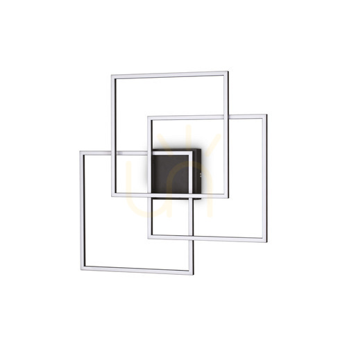 Jelölje be Plafon Ideallux Frame PL Quadrato Nero fekete LED 33W 53,3 cm 270678