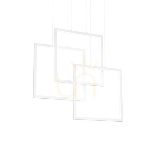Jelölje be Függőlámpa Ideallux Frame SP Quadrato Bianco fehér LED 80W 73 cm 253596