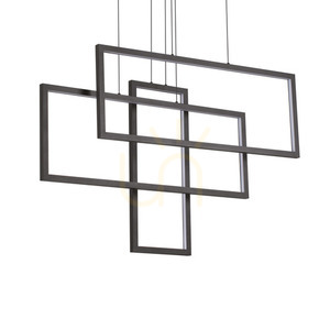 Függőlámpa Ideallux Frame Rettangolo Nero fekete LED 93W 102,5 cm 269382 small 0