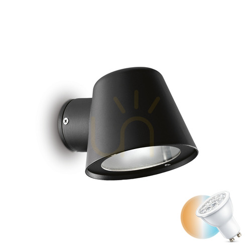 Jelölje be Kültéri fali lámpa Ideallux GAS AP1 NERO fekete GU10 1x28W 020228