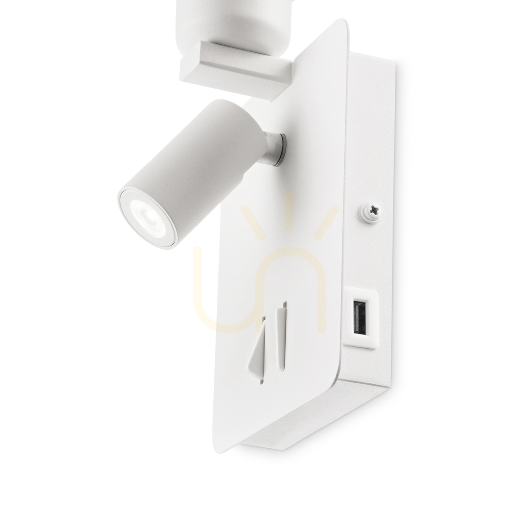 Kijelző Fali lámpa Ideallux GEA fehér 2x3W fém 11,5 cm 239521 Fali lámpa Ideallux GEA fehér 2x3W fém 11,5 cm 239521