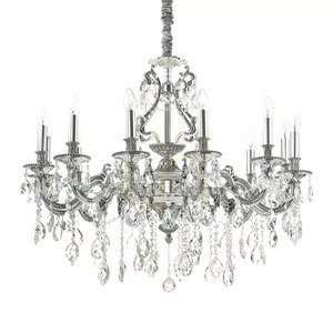 Függőlámpa Ideallux Gioconda SP12 Argento ezüst kristály 90 cm 164953 small 1