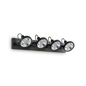 Plafon lámpa Ideallux GLIM PL4 NERO fekete 4xGU10 200255 small 4